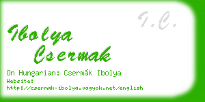 ibolya csermak business card