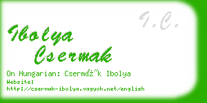 ibolya csermak business card